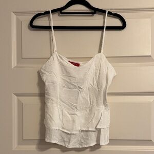 Guess White Two tiered Camisole Top